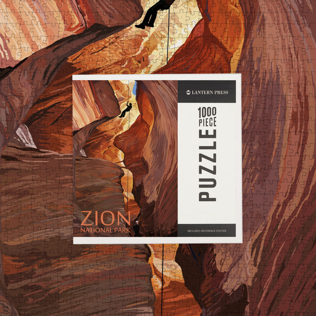 Zion National Park, Canyoneering Scene, Jigsaw Puzzle