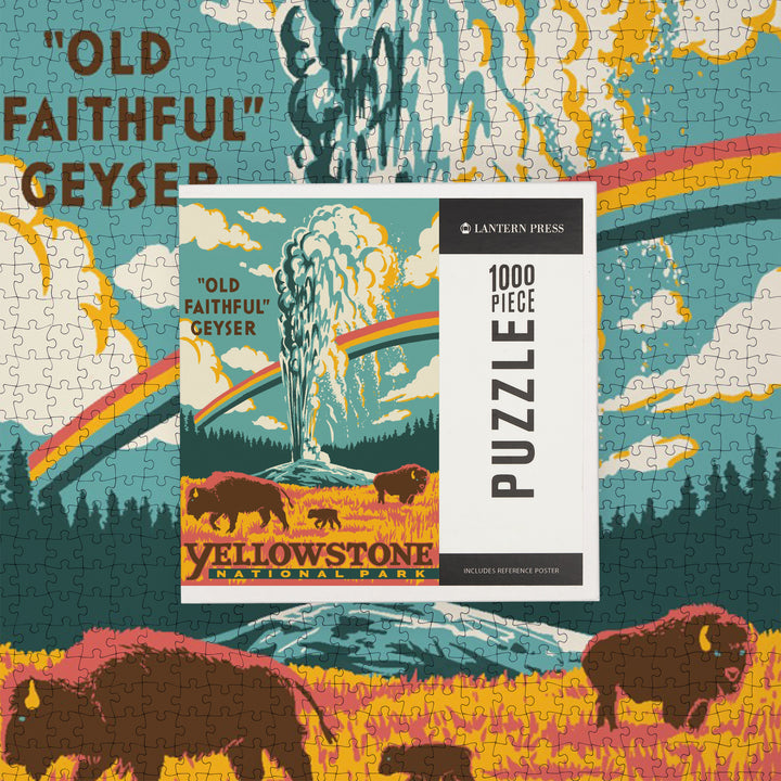 Yellowstone National Park, Wyoming, Explorer Series, Old Faithful Geyser, Jigsaw Puzzle