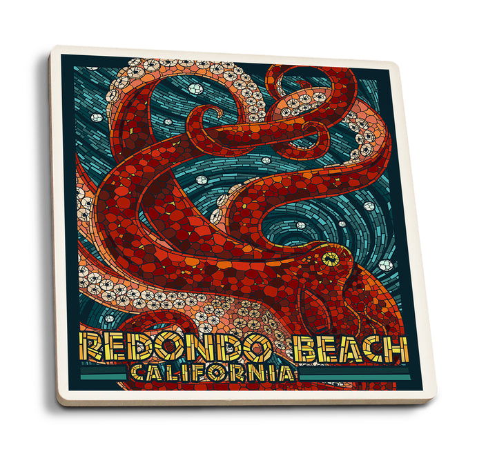 Redondo Beach, California, Octopus Mosaic, Coaster Set