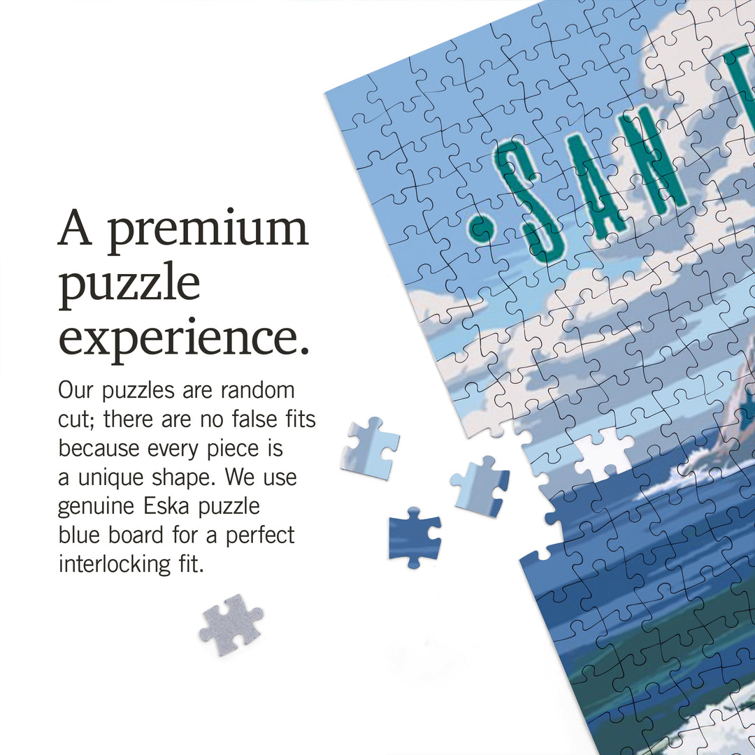 San Francisco, California, Sea Lions on Coast, 1000 Piece Jigsaw Puzzle