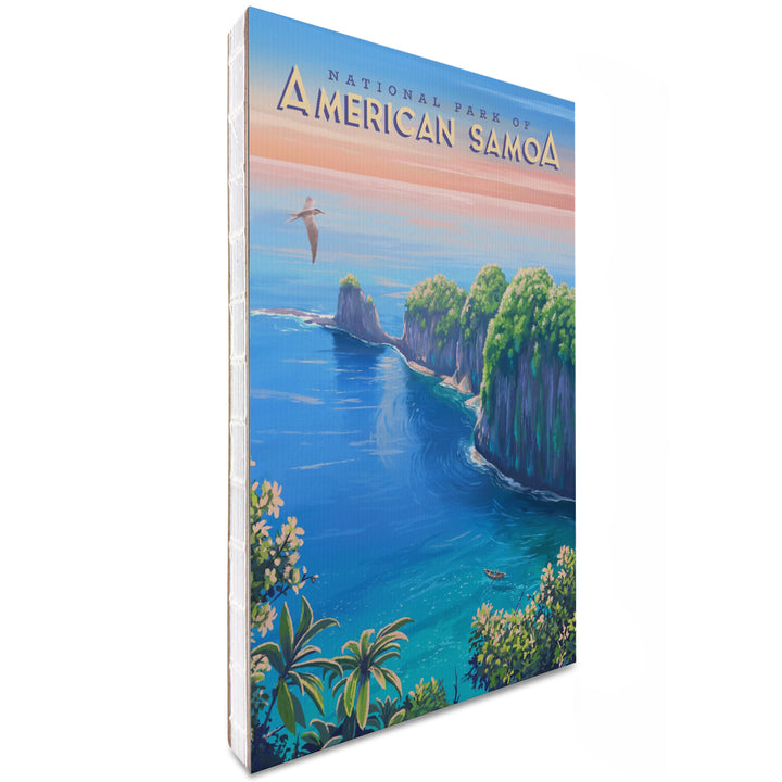 Lined 6x9 Journal, National Park of American Samoa, Oil Painting, Lay Flat, 193 Pages, FSC paper
