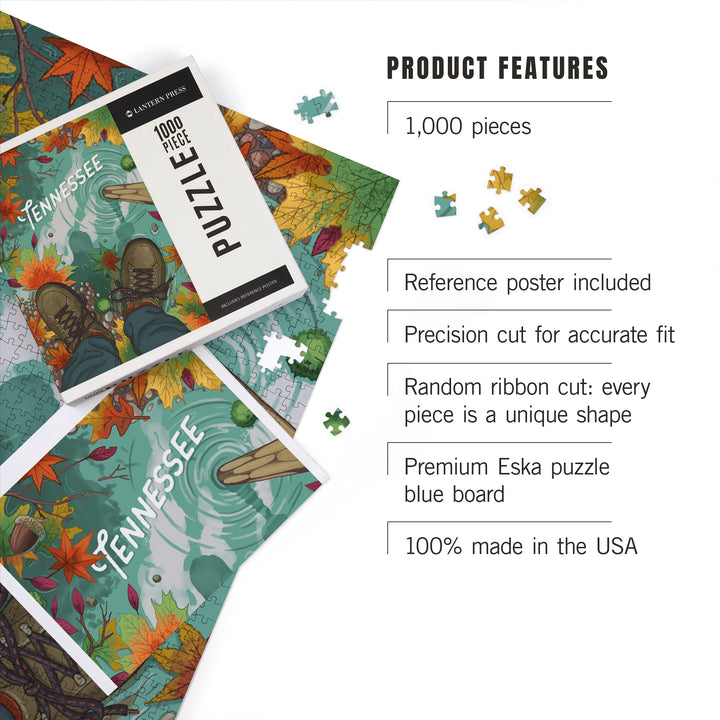 Tennessee, Outdoor Activity, Hiking Closeups, Fall Colors, 1000 Piece Jigsaw Puzzle