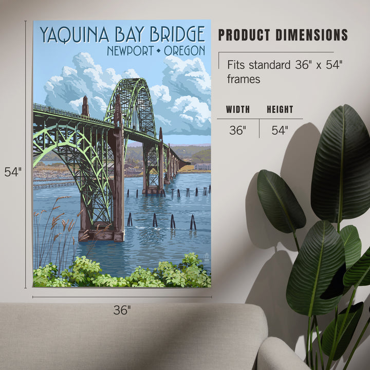 Newport, Oregon, Yaquina Bay Bridge, Illustration, Art & Giclee Prints