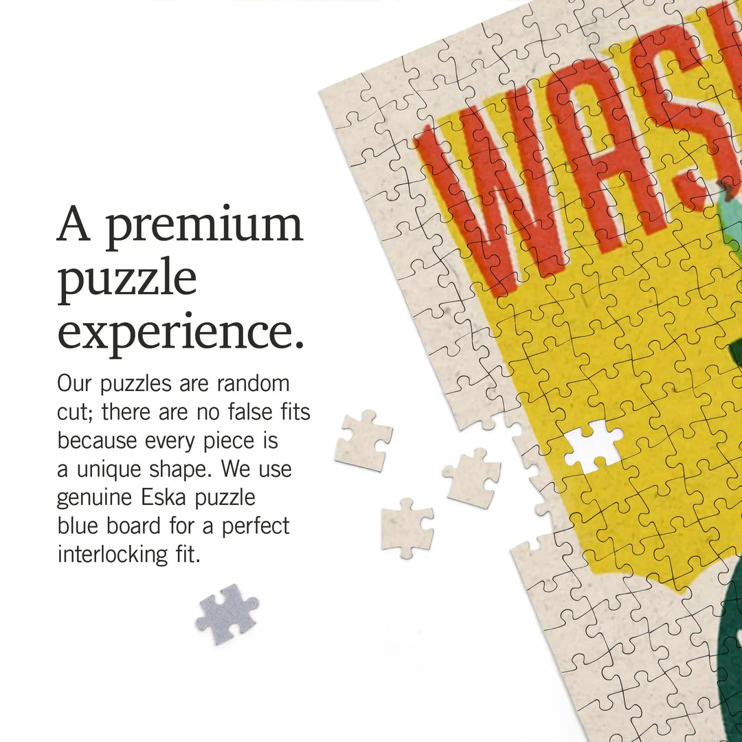 Washington DC, Woodblock, Jigsaw Puzzle