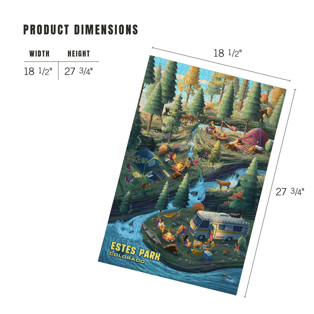 Estes Park, Colorado, Camping Enjoyment, Jigsaw Puzzle
