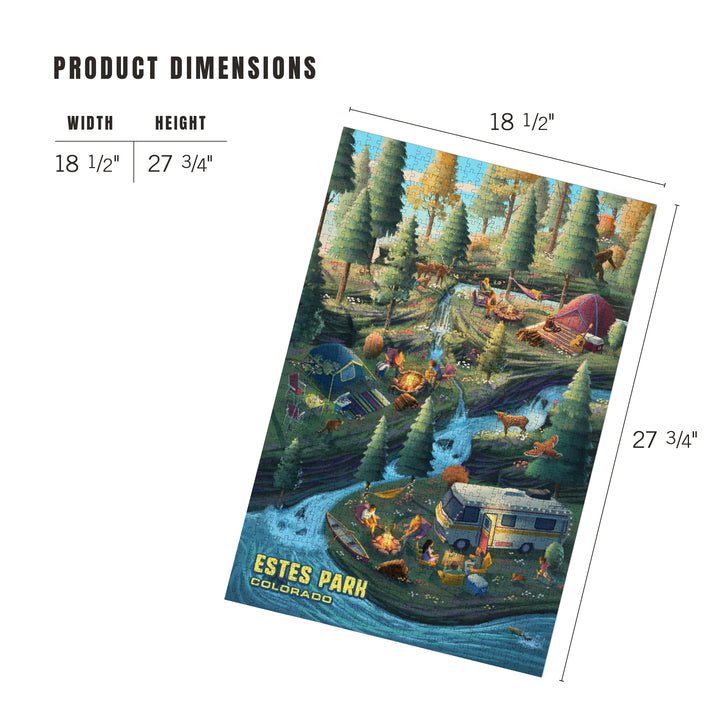 Estes Park, Colorado, Camping Enjoyment, Jigsaw Puzzle