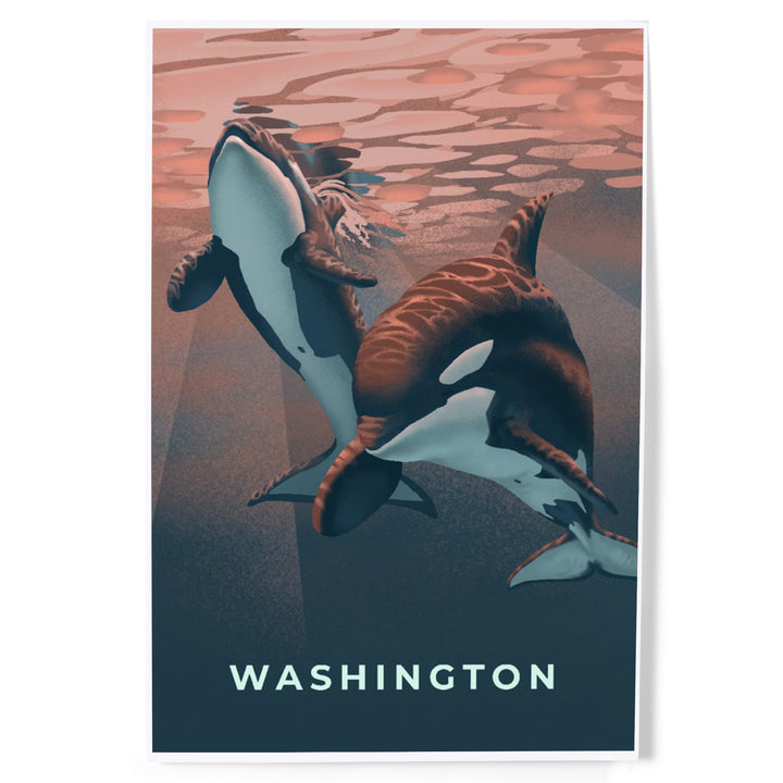 Washington, Lithograph, Wildlife Lithograph Series, Orca, Art & Giclee Prints