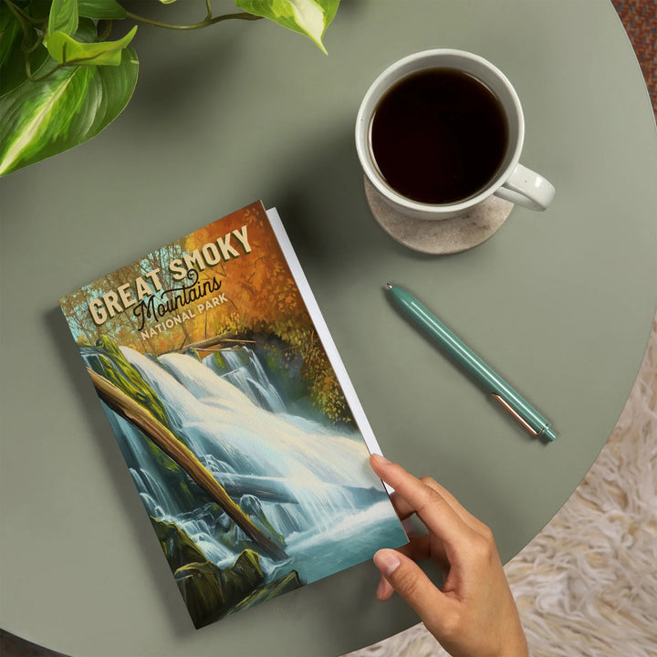 Lined 6x9 Journal, Great Smoky Mountains National Park, Tennessee, Oil Painting, Lay Flat, 193 Pages, FSC paper