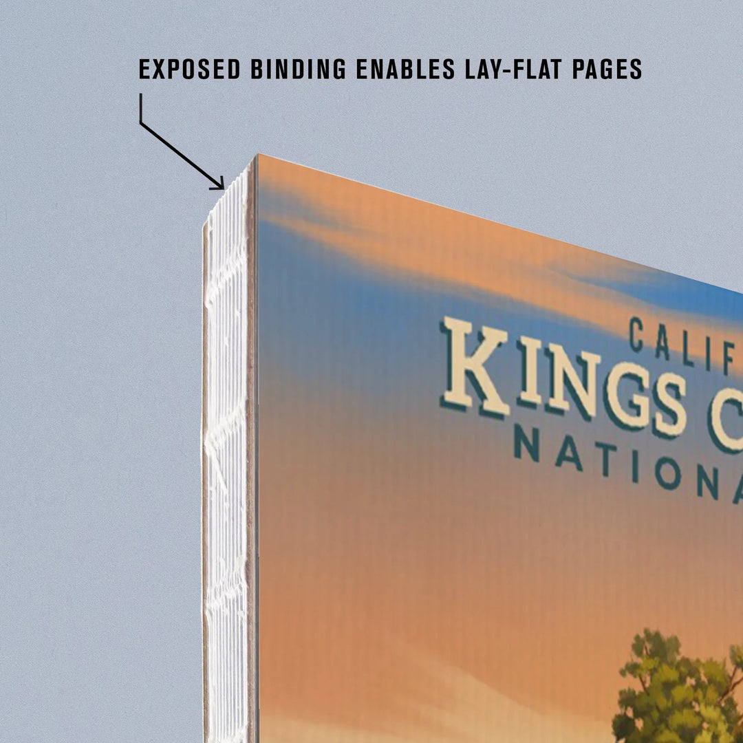 Lined 6x9 Journal, Kings Canyon National Park, California, General Grant, Oil Painting, Lay Flat, 193 Pages, FSC paper
