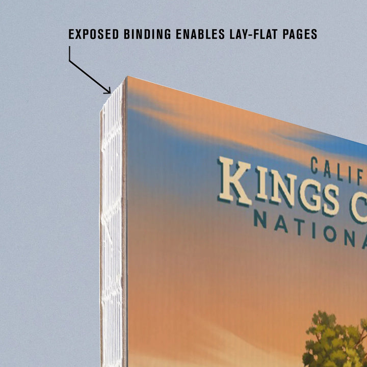 Lined 6x9 Journal, Kings Canyon National Park, California, General Grant, Oil Painting, Lay Flat, 193 Pages, FSC paper
