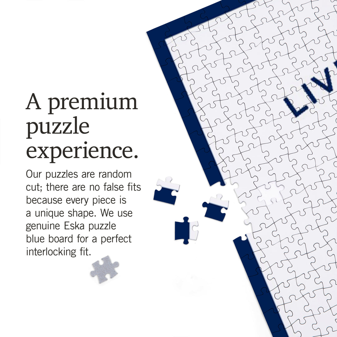 San Francisco, California, Blue and White Anchor, 1000 Piece Jigsaw Puzzle