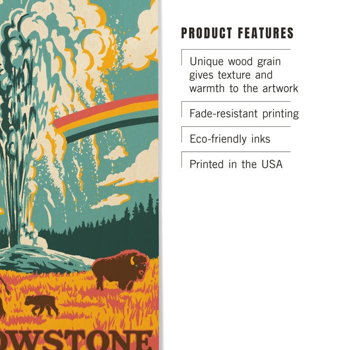 Yellowstone National Park, Wyoming, Explorer, Wood Sign and Postcards