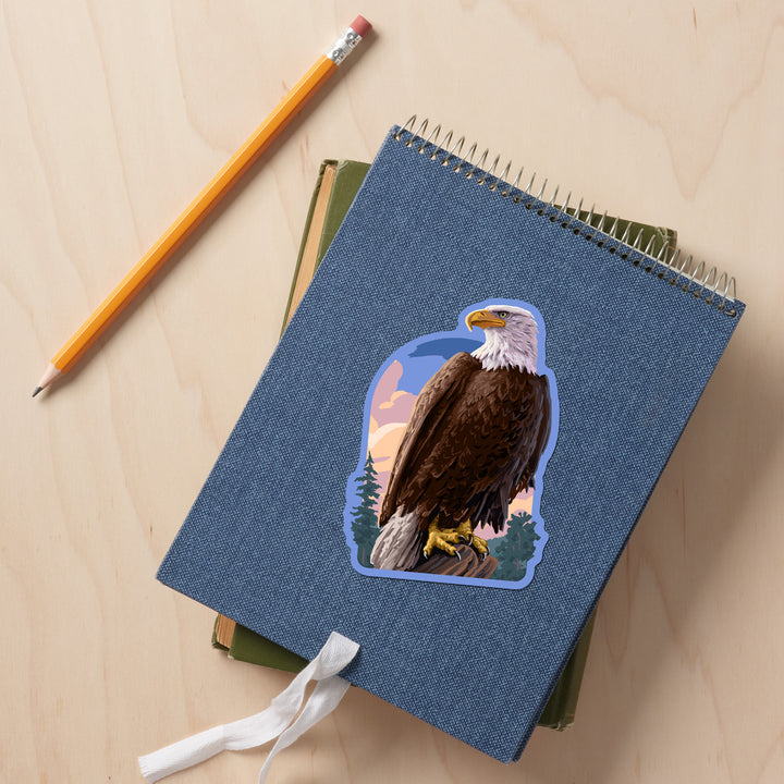 Painterly, Bald Eagle, Vinyl Sticker