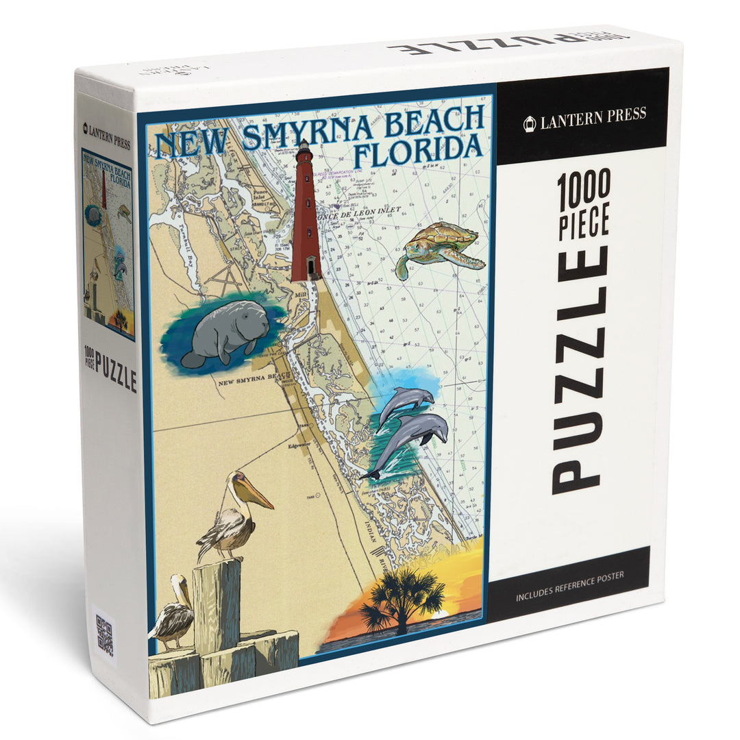 New Smyrna Beach, Florida, Nautical Chart, 1000 Piece Jigsaw Puzzle