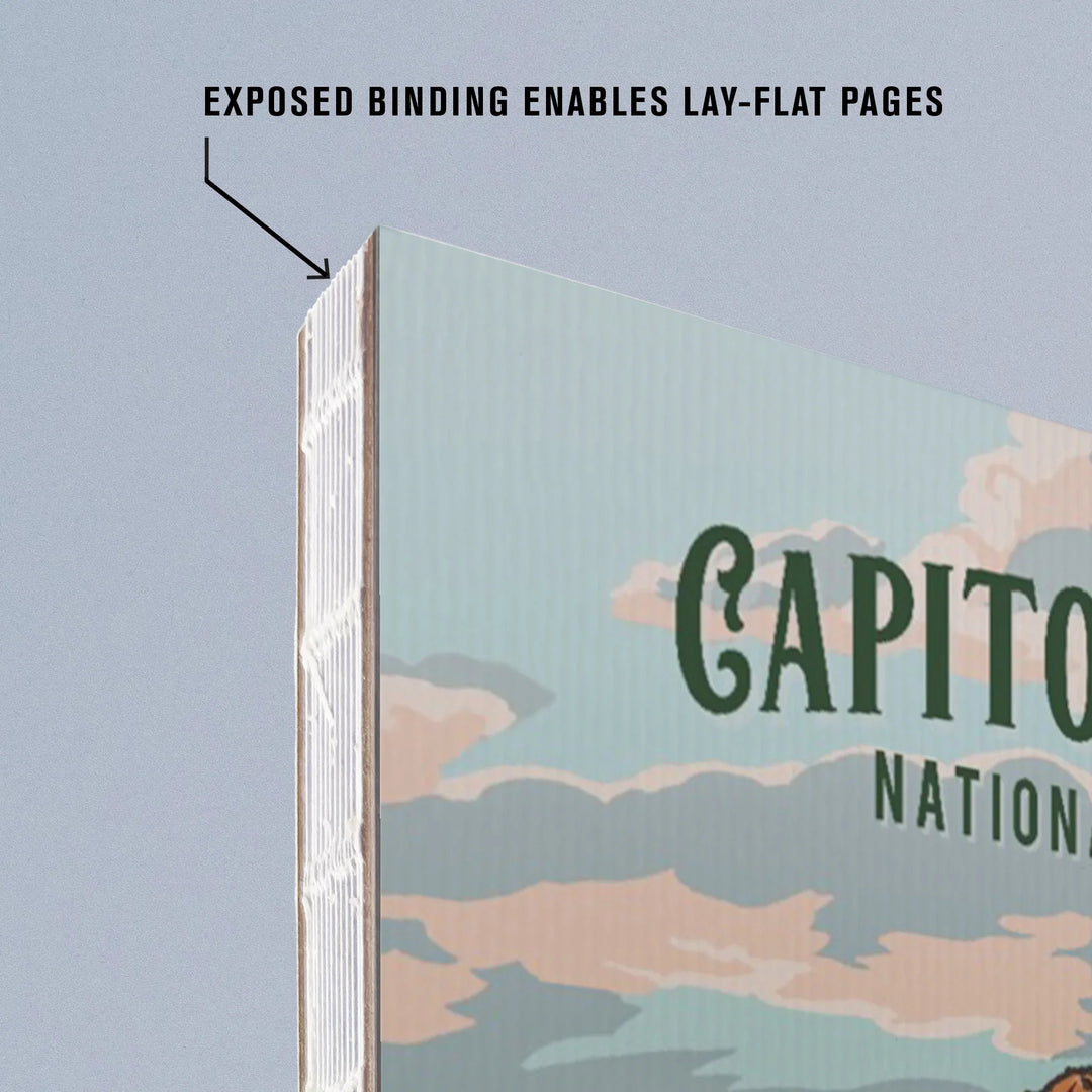 Lined 6x9 Journal, Capitol Reef National Park, Utah, Painterly National Park Series, Lay Flat, 193 Pages, FSC paper