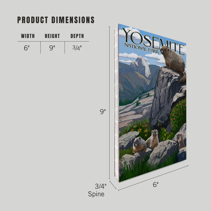 Lined 6x9 Journal, Yosemite National Park, California, Marmots, Lay Flat, 193 Pages, FSC paper