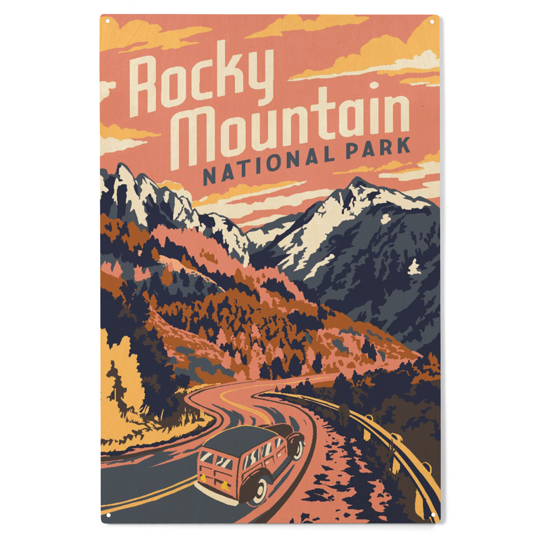 Rocky Mountain National Park, Colorado, Explorer, Wood Sign and Postcards
