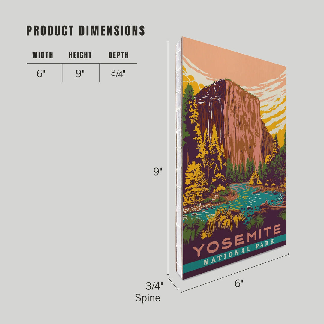 Lined 6x9 Journal, Yosemite National Park, California, Explorer Series, Lay Flat, 193 Pages, FSC paper