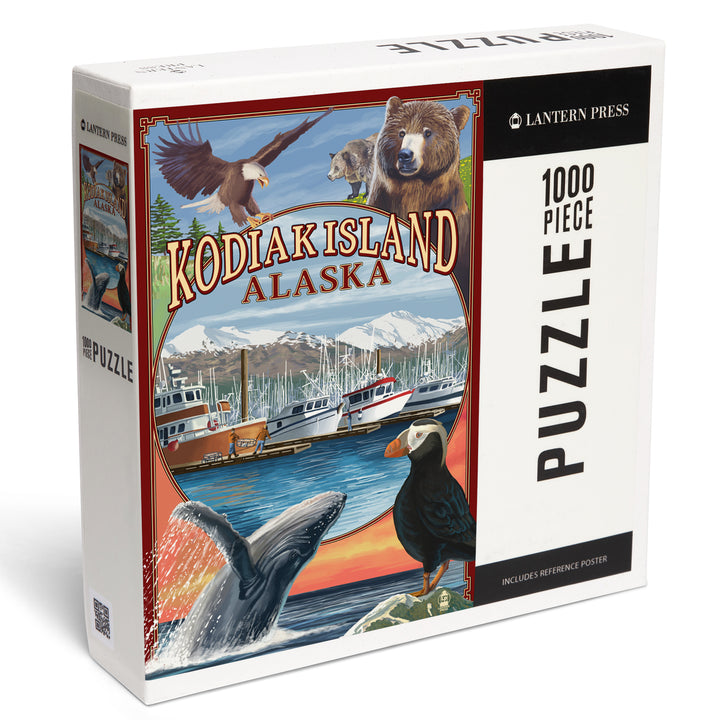 Kodiak Island, Alaska, Montage Views, 1000 Piece Jigsaw Puzzle