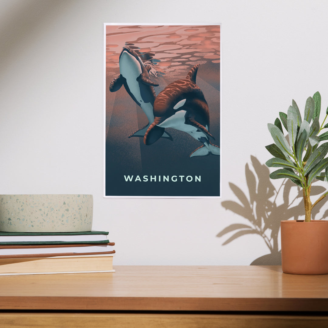 Washington, Lithograph, Wildlife Lithograph Series, Orca, Art & Giclee Prints