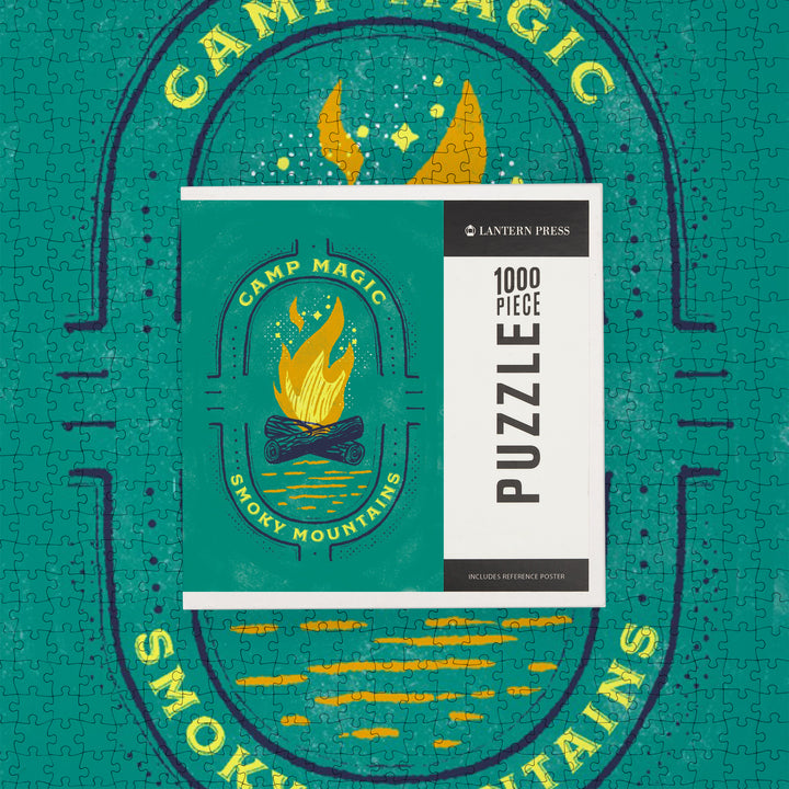 Smoky Mountains, Lake Life Series, Camp Magic, 1000 Piece Jigsaw Puzzle