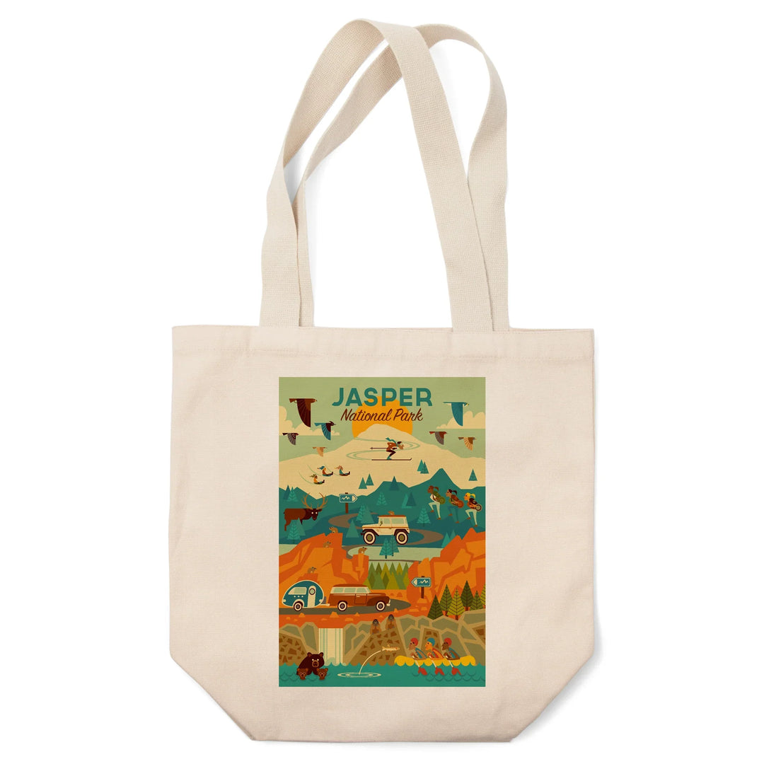 Jasper National Park, Canada, Geometric, Tote Bag