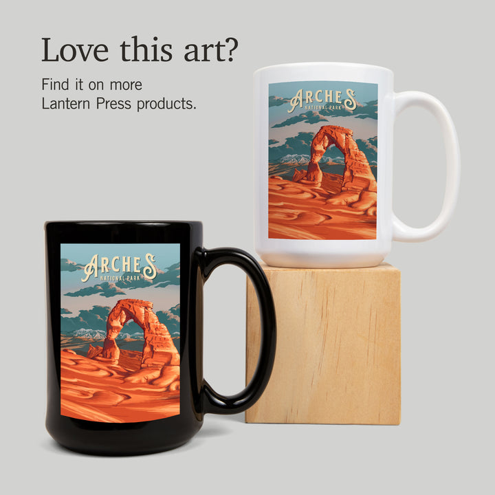 Arches National Park, Utah, Painterly National Park Series, Ceramic Mug