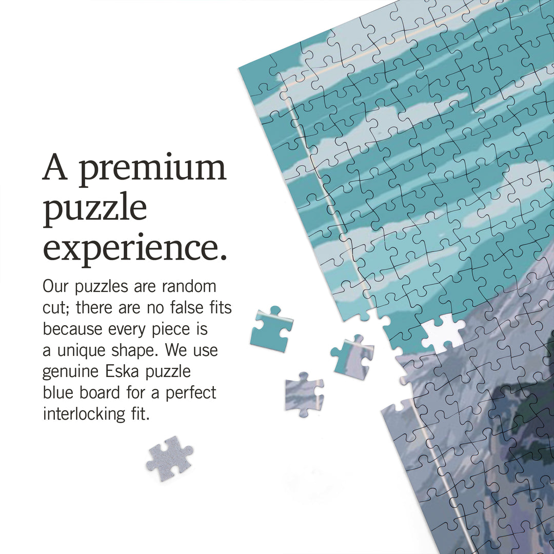 Yosemite National Park, California, Glacier Point and Half Dome View, 1000 Piece Jigsaw Puzzle