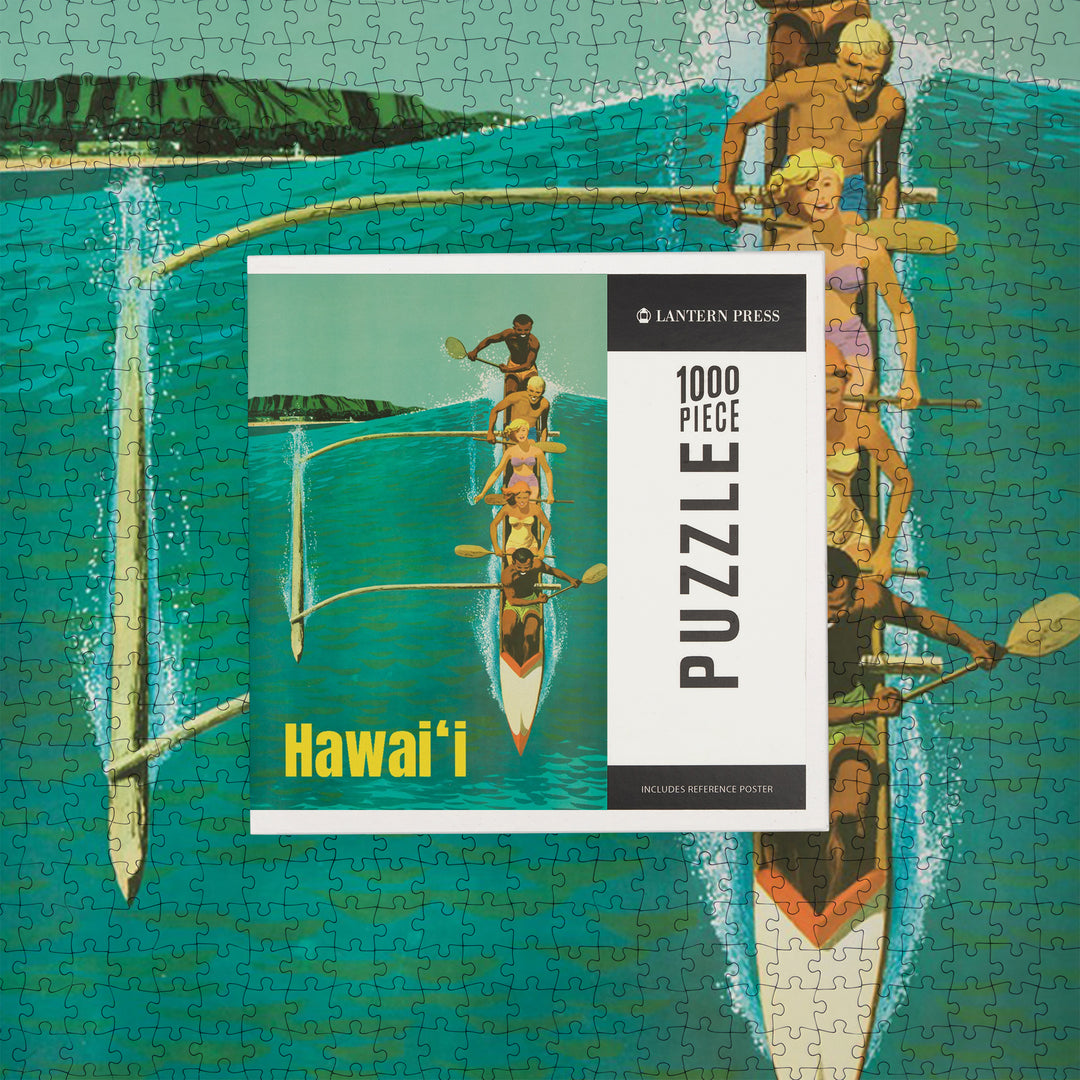 Hawaii, Outrigger Wave, Jigsaw Puzzle