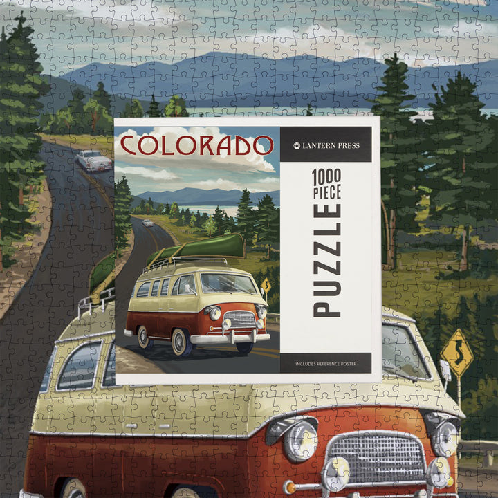 Colorado, Camper Van and Lake, Jigsaw Puzzle