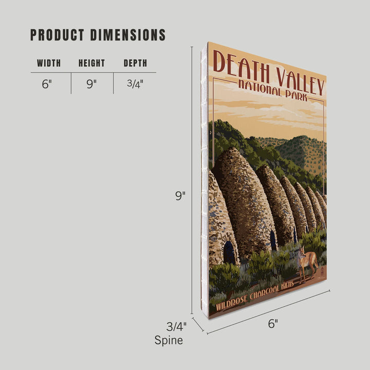 Lined 6x9 Journal, Charcoal Kilns, Death Valley National Park, Lay Flat, 193 Pages, FSC paper