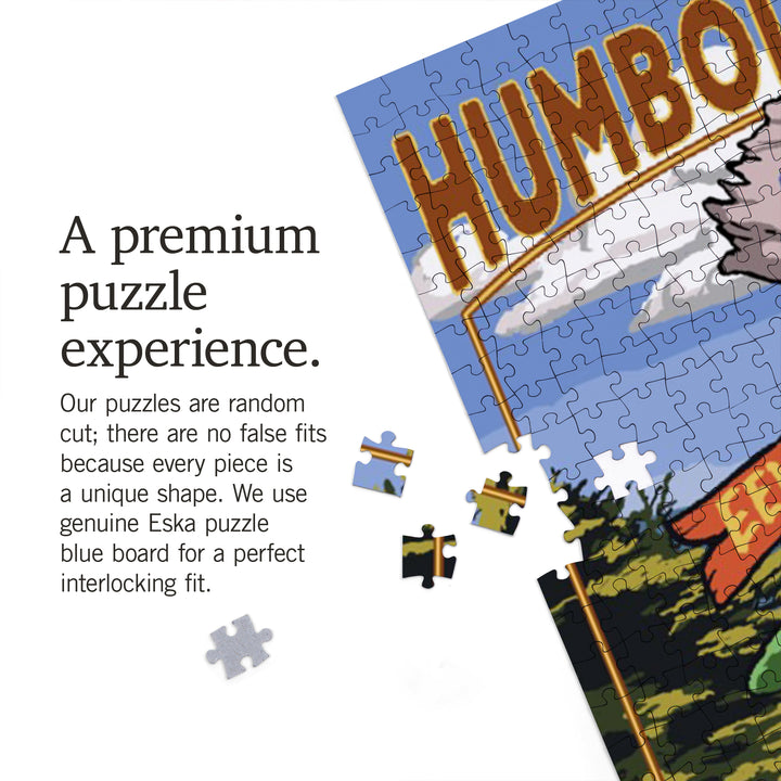 Ferndale, California, Humboldt County, Destination Signpost, Jigsaw Puzzle Puzzle Lantern Press 