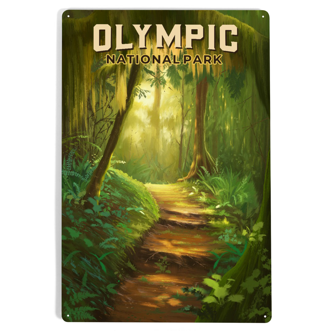 Olympic National Park, Washington, Oil Painting, Metal Signs