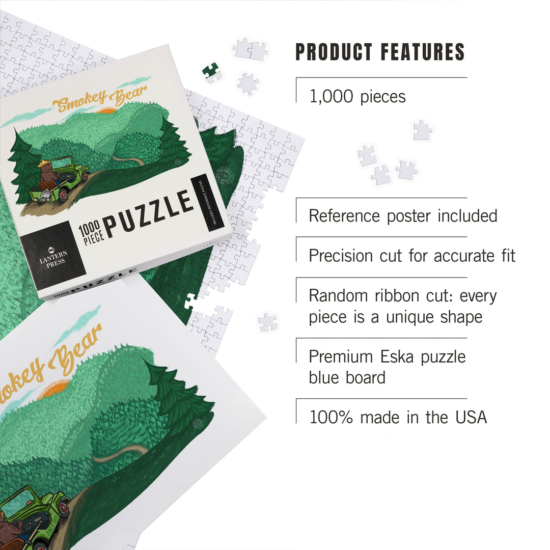 Smokey Bear Driving, Officially Licensed, Jigsaw Puzzle