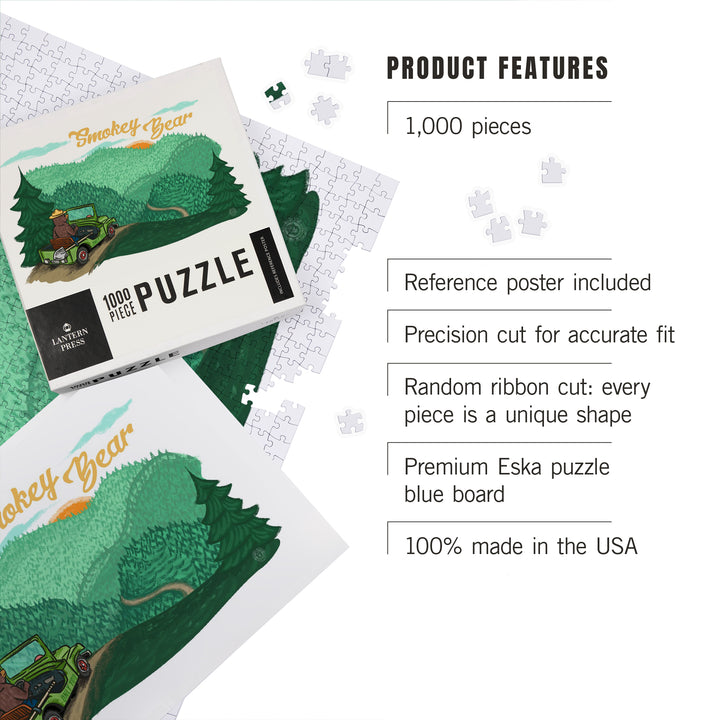 Smokey Bear Driving, Officially Licensed, Jigsaw Puzzle