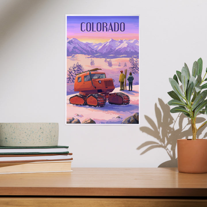 Colorado, Painterly, Snowcat, Art & Giclee Prints