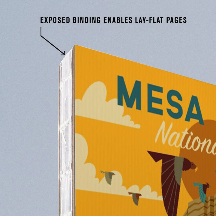 Lined 6x9 Journal, Mesa Verde National Park, Geometric National Park Series, Lay Flat, 193 Pages, FSC paper