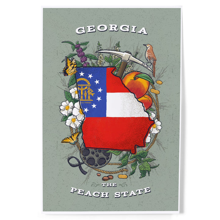 Georgia, State Treasure Trove, Art & Giclee Prints