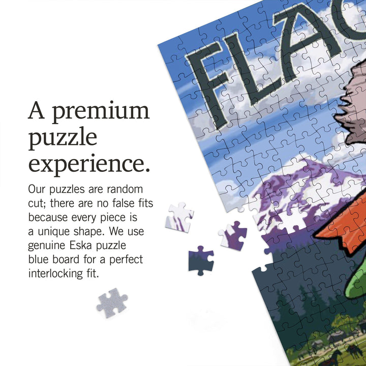 Flagstaff, Arizona, Destination Signpost, Jigsaw Puzzle Puzzle Lantern Press 