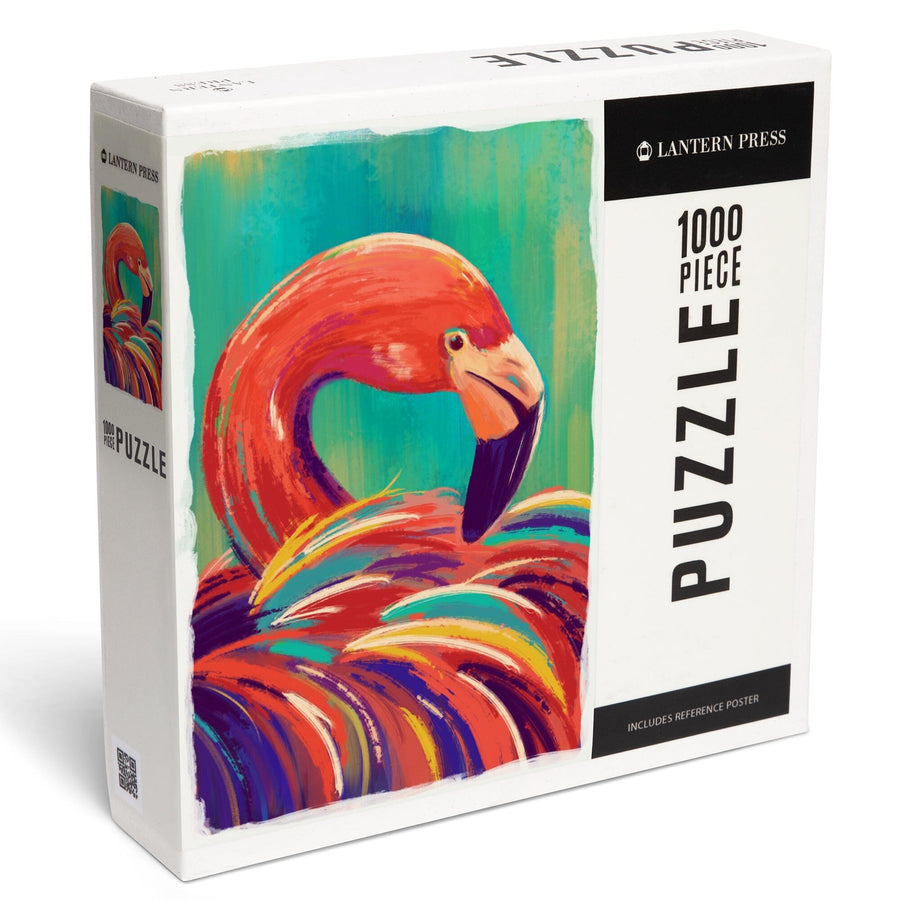 Flamingo, Vivid, Jigsaw Puzzle Puzzle Lantern Press 