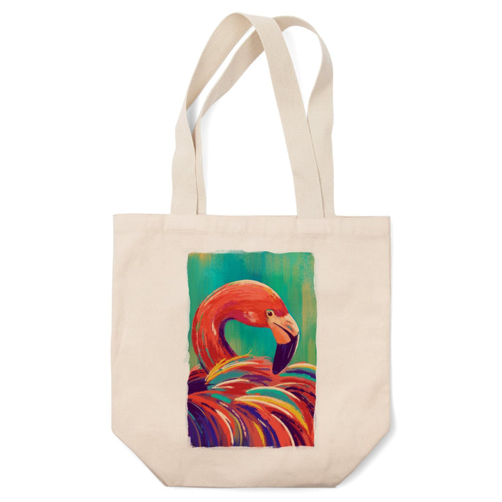 Flamingo, Vivid, Lantern Press Artwork, Tote Bag Totes Lantern Press 