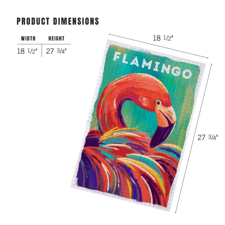 Flamingo, Vivid Series, Jigsaw Puzzle Puzzle Lantern Press 