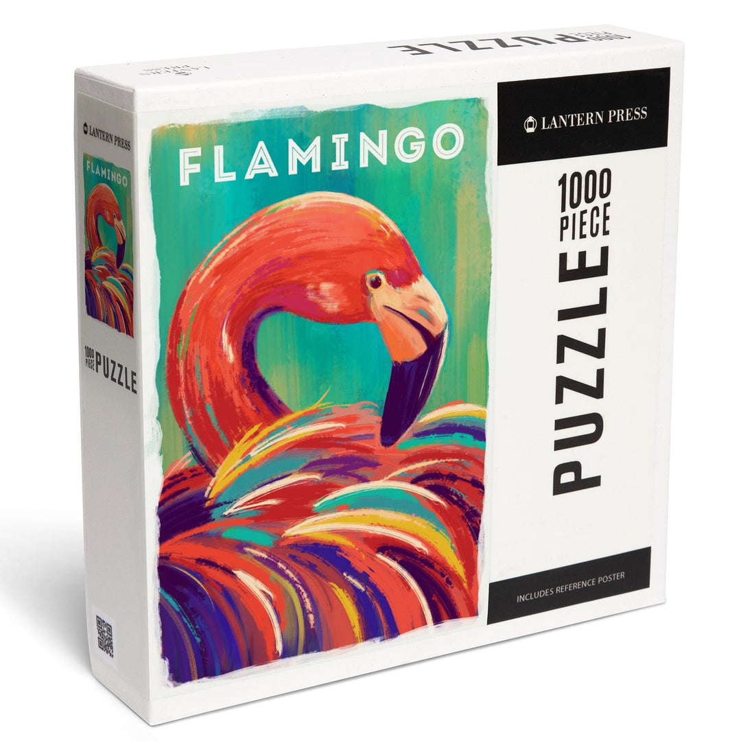 Flamingo, Vivid Series, Jigsaw Puzzle Puzzle Lantern Press 