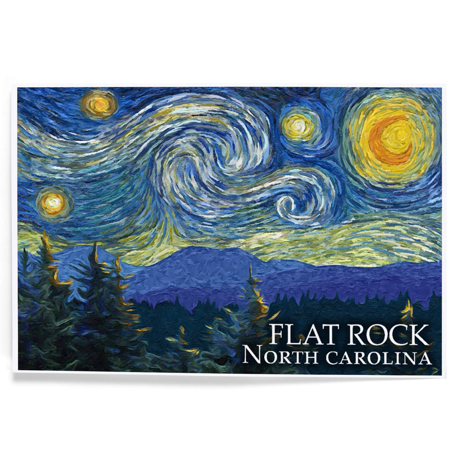 Flat Rock, North Carolina, Starry Night, Art & Giclee Prints Art Lantern Press 