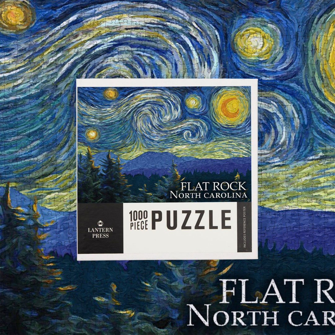 Flat Rock, North Carolina, Starry Night, Jigsaw Puzzle Puzzle Lantern Press 