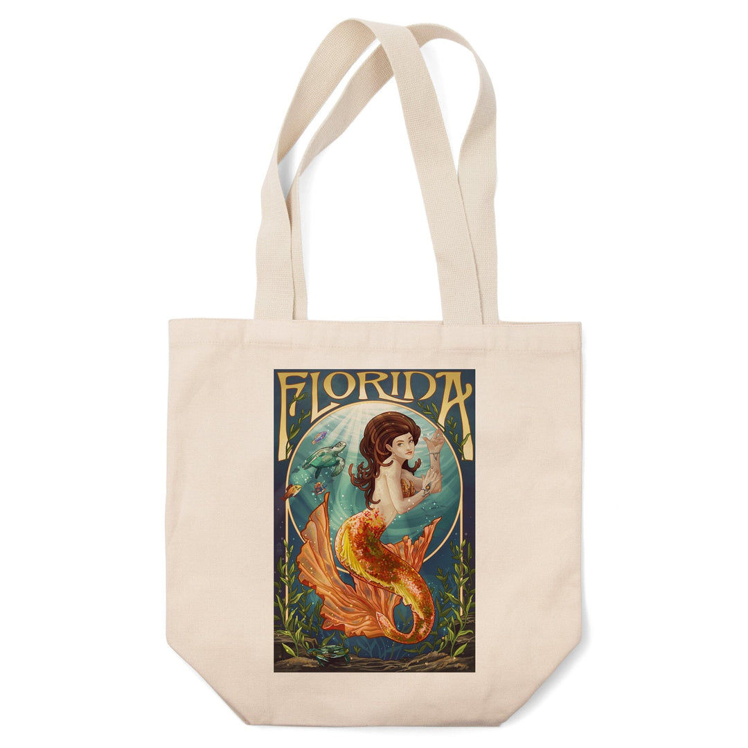 Florida, Mermaid, Tote Bag Totes Lantern Press 