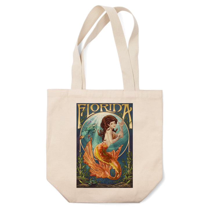 Florida, Mermaid, Tote Bag Totes Lantern Press 