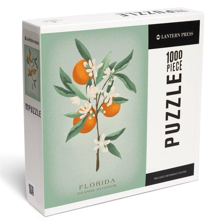 Florida, Orange Blossom, Vintage Flora, State Series, Jigsaw Puzzle Puzzle Lantern Press 