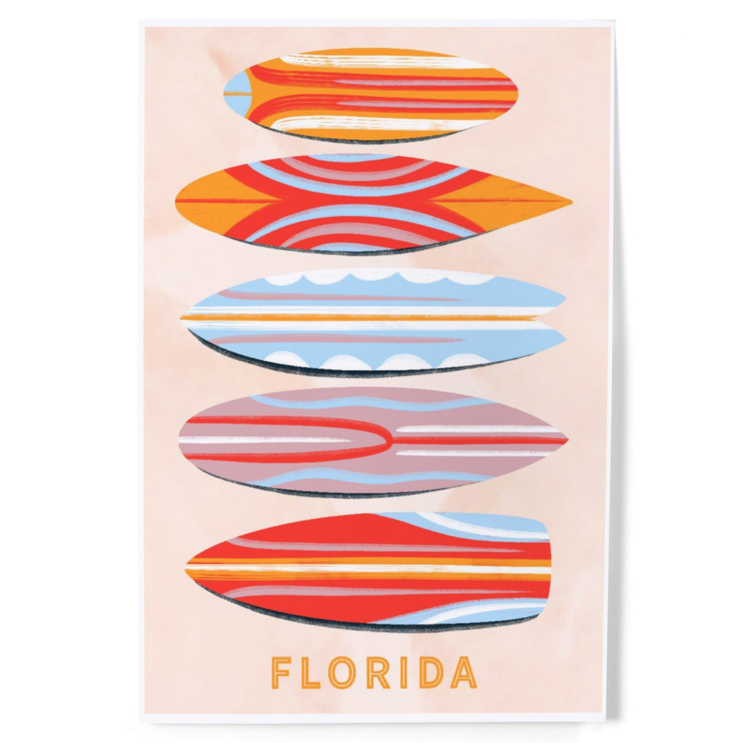 Florida, Secret Surf Spot Collection, Surfboards, Art & Giclee Prints - Lantern Press