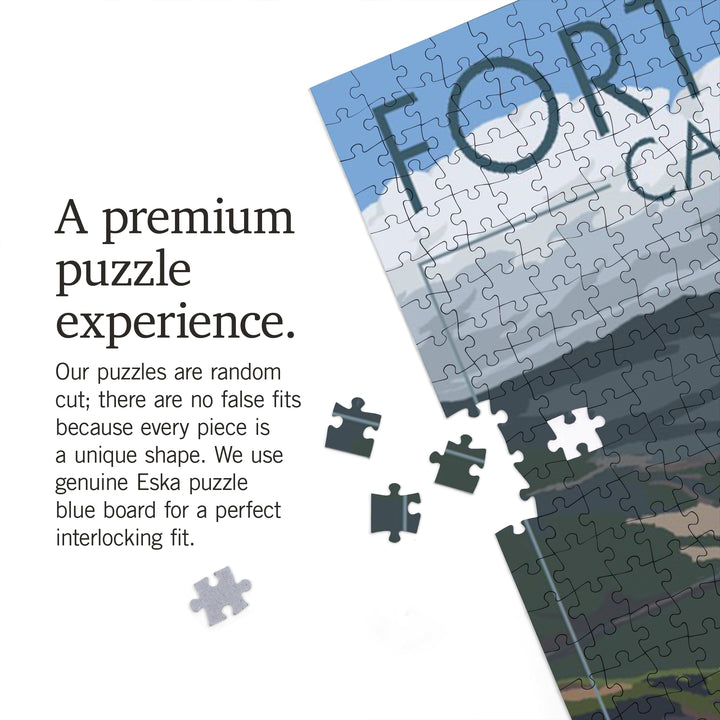 Fort Bragg, California, Coast Scene, Jigsaw Puzzle Puzzle Lantern Press 